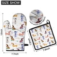 thumbnail image 6 of Dachshund Sport Kitchen Oven Mitt and Pot Holder Sets 2 Pcs for Baking, Cooking and Grilling, Heat Resistant Up To 392 °F, 6 of 7