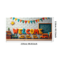 thumbnail image 2 of Colorful 3D Welcome Banner with Cartoon Elements Kids Themed Party Decoration Backdrop for School Opening Events Children Birthday Parties Photography Props, 2 of 7