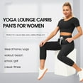 thumbnail image 6 of SPECIAL MAGIC Women’s Capri Sweatpants Jogger Cargo Pants with 2 Pockets for Both Sports and Casual Wear Girls Black S, 6 of 11