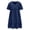 3_Navy, variant on Asxite Plus Size Summer Dresses for Women Casual Solid V Neck Short Sleeve Midi Sundress
