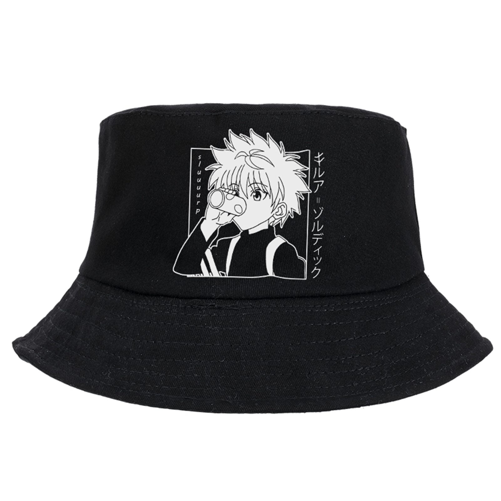Cyan Oak Hunter X Hunter Manga Killua Gon Hisoka Travel Bucket Hat Cartoon Beach Sun Hat Walmart Com
