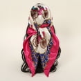 thumbnail image 2 of Yoyauz 35" Large Square Satin Head Scarf - Silk Hair Scarf Square Hair Bandanas Large Scarf Sleeping Head Wraps for Women, 2 of 5