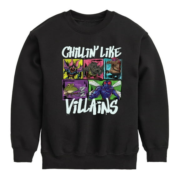Teenage Mutant Ninja Turtles Mutant Mayhem - Chillin Like Villains - Toddler & Youth Crewneck Fleece Sweatshirt