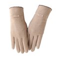 thumbnail image 1 of Guardurnaity 1 par de guantes de calentamiento de invierno, guantes térmicos cómodos, guantes gruesos suaves y elásticos para pantalla táctil, suministro guantes y mitones Caqui Guardurnaity AP014336-01, 1 of 6