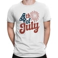 thumbnail image 2 of Smartprints 4th of July Fireworks Retro Men's T-shirt, White, S, 2 of 3