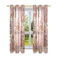 thumbnail image 7 of Yayeee Window Curtains Light Filtering 63"x52" Grommet Panel Pair Home Living Room Decor, Beige Gingerbread Houses, 7 of 7