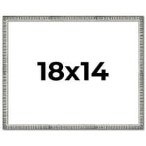 18x14 Frame Silver Grey Distressed Solid Wood Picture Frame | 0.75 Inch Moulding Width | Interior