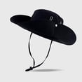 thumbnail image 3 of UTSJKR Boonie Hats for Men Women UPF 50+ Sun Protection Safari Hat with Wide Brim & Chin Strap for Fishing Hiking Outdoor Black, 3 of 4