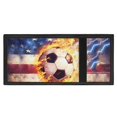 thumbnail image 4 of FUIALDOLG Fire Soccer American Flag Portable Trifold Card Wallet, Polyester Children's Wallet Large Capacity Kids Trifold Wallet for Travel Outdoor, 4 of 6