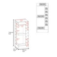 thumbnail image 3 of Corner Wine Cabinet with Secure Bottle Storage and Open Shelving, Space-Saving Design for Kitchen, Dining, or Living Room, White, 3 of 7
