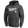 thumbnail image 2 of Men's Charcoal Los Angeles Dodgers Team Lock Up Wordmark Pullover Hoodie, 2 of 3