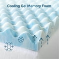 thumbnail image 5 of Zinus 2" Swirl Gel Cooling Memory Foam Mattress Topper, Full, 5 of 8