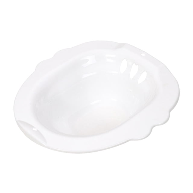 Baño de asiento para inodoro, bidé para mujeres mayores, sin necesidad de ponerse en cuclillas, ajuste universal, bañera de vaginal portátil, Blanco