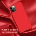 thumbnail image 4 of Compatible with iPhone 12 Pro Max case, Silicone Ultra Slim Shockproof Phone Case with [Soft Anti-Scratch Microfiber Lining], 6.7 inch, Red, 4 of 14
