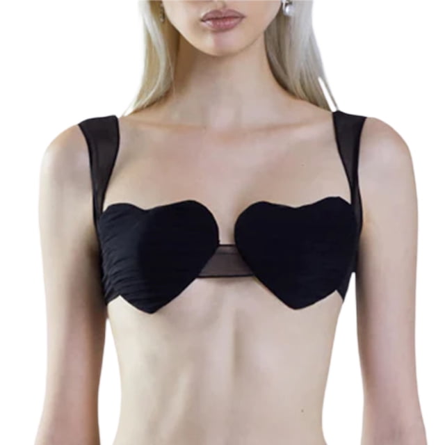 PEASKJP Bras for Women No Underwire Full Coverage Lace Plus Size Compression Unlined Bras with Underwire, Black L
