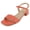 Orange Pu, variant on Shoes Women Ankle Strap Sandals Low Block Heel Single Band EPISODE-S Orange 6.5