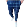 thumbnail image 3 of Zszcpp Work Pants Men Plaid Printed Long Faddish Relax Going Out Pocket Straight Trousers Casual Trouser, 3 of 7