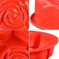 thumbnail image 5 of Rose Flower Shape Silicone Cake Pan Kitchenware DIY Mold, 5 of 5