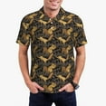 thumbnail image 2 of Balery Squirrel Gathering Nuts Printed Men’s Short Sleeve Polo Shirt, Midweight Men's Shirt,Golf Polo shirts -Large, 2 of 8
