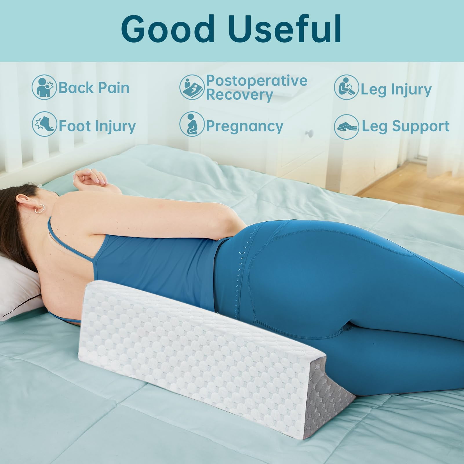 Wedge Pillow For Sleeping  Side Sleeper Body Positioners Preventing After Support Ankle Bed Sleepers