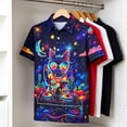 thumbnail image 2 of Gunia Teen Boys Golf Shirts Lightweight 3D Graphic Tee With Print Tops Soft Breathable Kids Shirt Boys T-Shirts Black 13-14 Years, 2 of 3