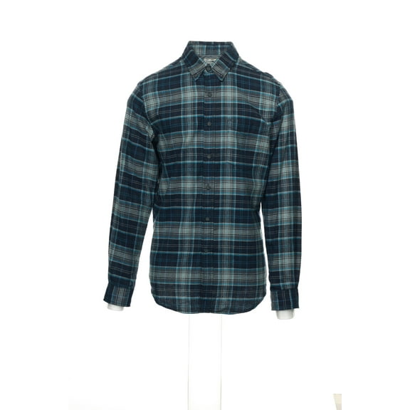 Club Room Blue Plaid Button Down Shirt Sport , Size Small