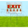 thumbnail image 1 of Exit Arrow (18" x 24") Yard Sign, Includes Metal Step Stake, 1 of 6