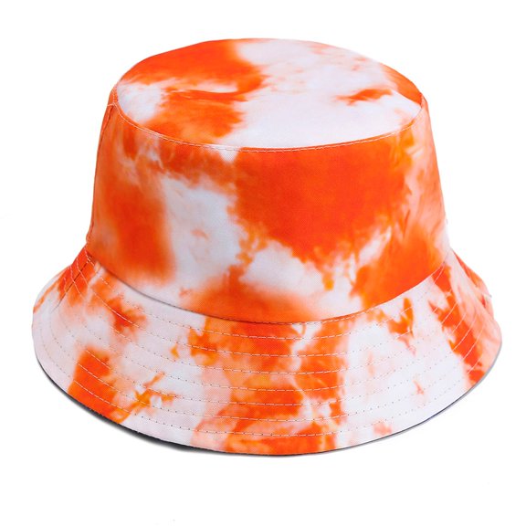 HuangHuanChen Bucket Hats fot Men Women Double-sided Tie-dye Print Packable Foldable Sun Hats for Women Beach Travel Sun Cap Fisherman Hat