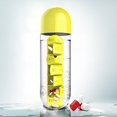thumbnail image 1 of 20 oz Daily Medicine Storage Box and Water Bottle Combination,7-Day Water Bottle with Pill Organizer Case(Yellow), 1 of 5