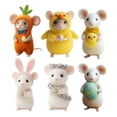 thumbnail image 1 of Mice Needle Felting Starter Kit, Felt Hanging Wool Easter Mouse Figurine, Wool Felt Mouse Craft Kit for Easter Basket Filler Spring Home Kitchen Room Window Party, 1 of 7