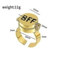 thumbnail image 3 of 2pcs Spongebob Bff Rings For 2 Best Friends Cute Anime Rings For Teenage Girls Matching Rings Adjustable Aesthetic Jewelry, 3 of 5