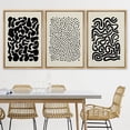 thumbnail image 3 of PixonSign Framed Canvas Print Wall Art Set Geometric Black Art Deco Vintage Pattern Abstract Shapes Illustrations Modern Art Minimalism Decorative for Living Room, Bedroom, Office - 16"x24"x3 NATURAL, 3 of 5