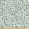 thumbnail image 2 of Ambesonne Black and White Fabric by the Yard Upholstery, Notes and Chord, 1 Yard, Black White, 2 of 5