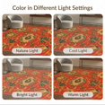 thumbnail image 4 of ODIKA 3'x5' Red Gold Vibrant Persian Floral Design Washable Throw Rug Intricate Antique-Inspired Botanical Pattern Stain Resistant, Low Profile, Non-Slip for Entryway, Kitchen, Mudroom, 4 of 4