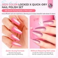 thumbnail image 6 of SAVILAND 6pcs Ombre Nail Polish Sets: Charm Pink Blue Gold Purple Ombre Summer Fingernail Polish Colors Air Quick Dry Nail Polish Plant-base Castor Oil Natural Nail Polish Kit, 6 of 8