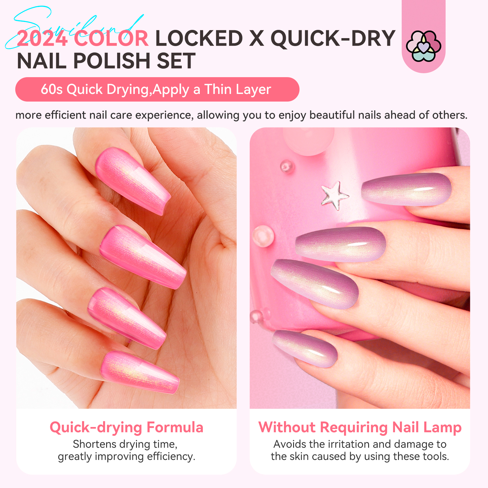 Saviland Ombre Nail Polish Set, 6 Colors Quick Dry photo 5