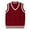 Red, variant on jinghuiyue Women’s Sweater Vest V Neck Sleeveless Knit School Uniform Basic Casual Preppy Style Ribbed Pullover Tops L