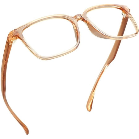 LifeArt Blue Light Blocking Glasses, Anti Eyestrain, Computer Reading Glasses, Gaming Glasses, TV Glasses for Women Men, Anti Glare (Champagne, +0.75 Magnification)