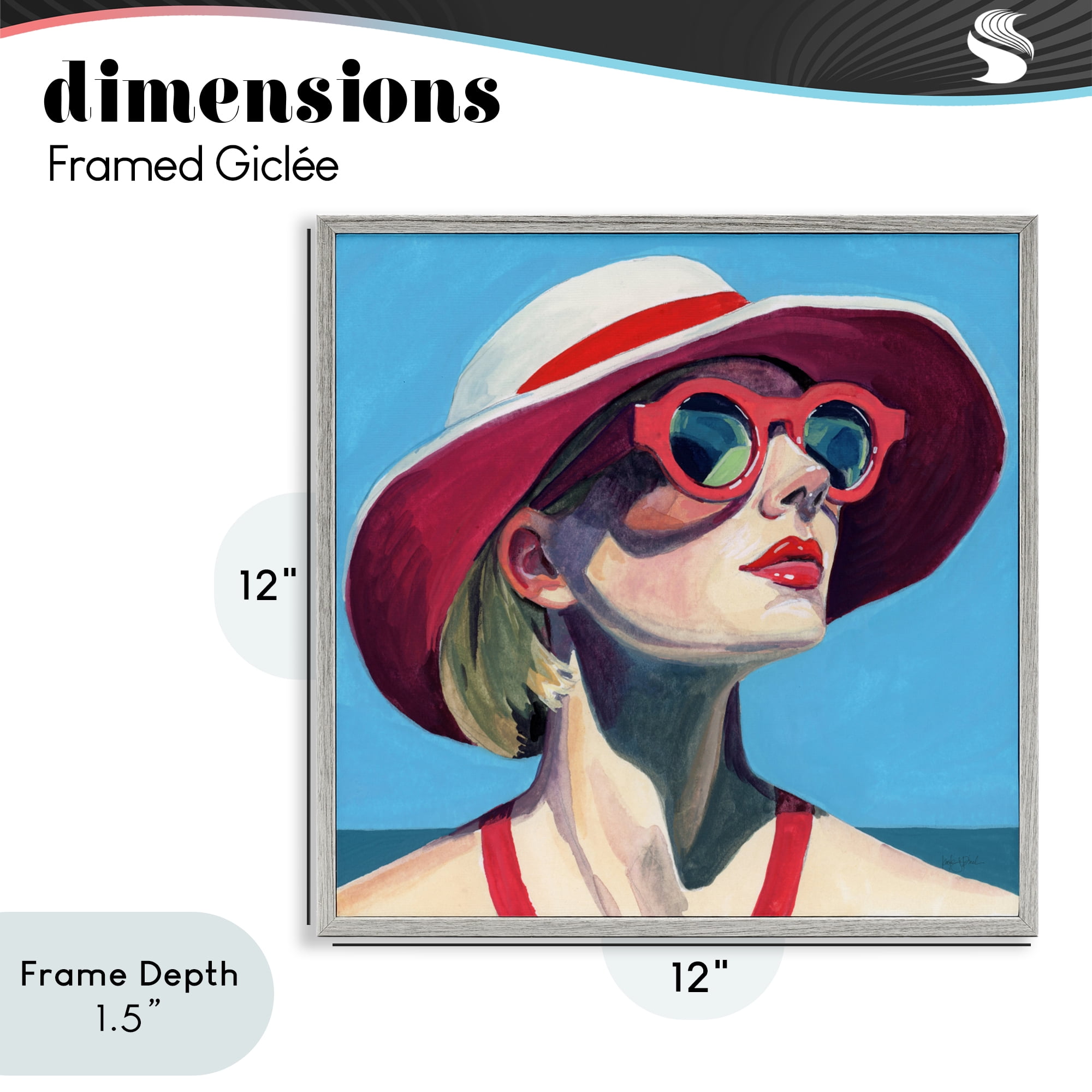 Stupell Industries Vacation In Style Gray Framed Giclee Art, design by Kate Jarvik Birch
