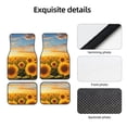 thumbnail image 4 of Kdxio Beautiful Golden Sunflower Field Print Car Floor Mats Universal SUV Front Rear Floor Foot Mats 4-Piece Full Set with Non-Slip Rubber Backing Car Accessories for Most Cars, 4 of 7