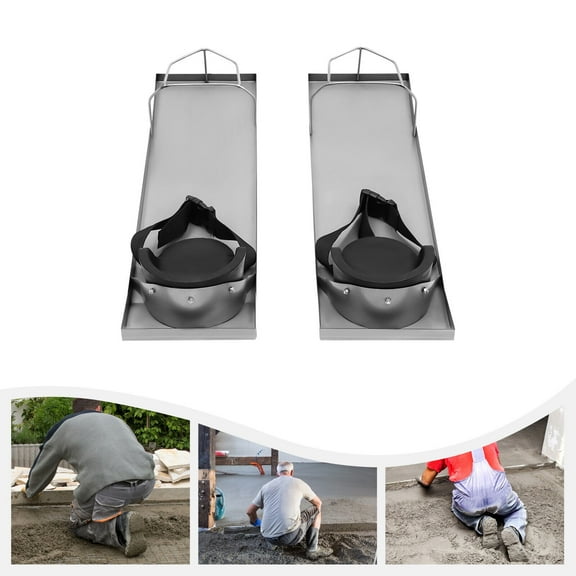 Concrete Knee Boards Slider Knee Boards 30'' x 8'' Kneeler Board Stainless Steel Kneedboards Concrete Sliders Pair Moving Sliders w/Concrete Knee Pads & Board Straps for Concrete Finishing