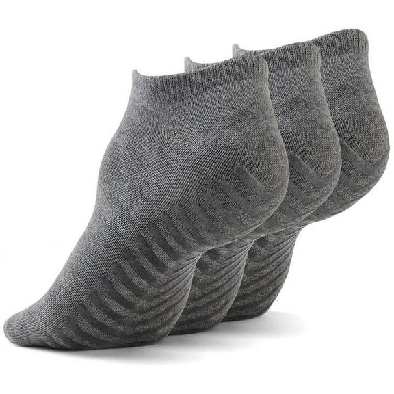 Non Skid Socks for Women or Men, Yoga With Grips, Hospital Socks (3 pairs)