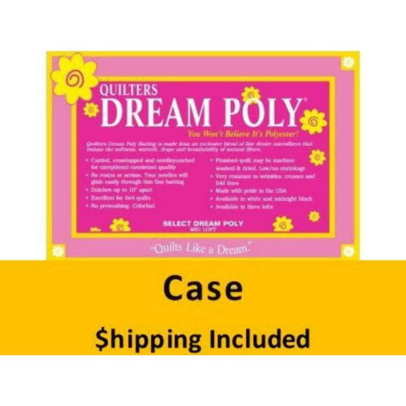 P4Q Dream Poly Select Batting (Case(5), Queen 93 in x 108 in) shipping included*