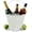 Off-White, variant on Plexon Galvanized Metal Ice Bucket for Parties Coctail Bar Restaurant - Drink Beer Champagne Bucket with Handle, Beverage Chiller Cooler Small 1.3 Gallon, Red