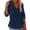Navy, variant on VerPetridure Women's Beach Cover Up Casual V Neck Long Sleeve Linen Hoodie Pullover Tops Lightweight Hooded Shirt with Pocket