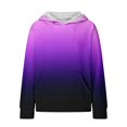 thumbnail image 3 of Posijego 4-11T Girls Boys Sweatshirt with Hooded Kids Solid Color Hoodie Pocket Pullover Tops Child Clothes, 3 of 4