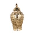 thumbnail image 3 of Durian Effect Porcelain Flower Vase Ginger Jar Crafts Golden Color Multi-purpose 21x38cm, 3 of 9