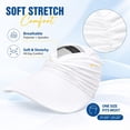 thumbnail image 6 of Delayuji Visor hat for women UPF50+ Foldable Open Top Ponytail Hat Adjustable Polyester Summer UV Protection sun hats Travel Portable Outdoor Hat 2 Piece, 6 of 6