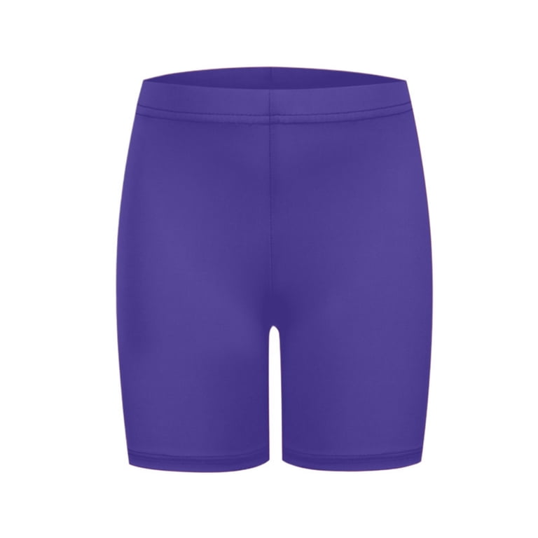 play shorts for under dresses Joankdmi 5 Pack Girls Play Shorts Solid Stretchy Athletic Biker Shorts Under Dress Modesty School Uniform Bottoms Lightweight Breathable Activewear