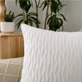 thumbnail image 4 of Pleated Decorative Throw Pillow Cover, 18x18 Sq Couch Cushion Case 2 Pack, White, 4 of 7